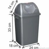 Garanti Metal 7402 Plastik Çatı Kapaklı Çöp Kovası (16 Litre) - 1