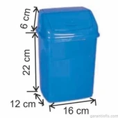 Garanti Metal 7408 Plastik İtme Kapaklı Çöp Kovası (4,2 Litre) - 1