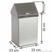 Garanti Metal 1306 Çatı Kapaklı Çöp Kovası (16 Litre) - 1