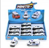 BİRLİK İŞIKLI SESLİ METAL 1/36 ÇEKBIRAK EKİP OTOSU  POLİS OYUNCAK - 1