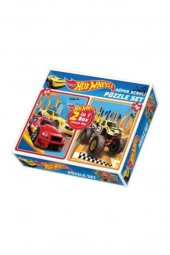 Hot Wheels 2'si 1 Arada Süper Renkli Puzzle Yapboz 70 Parçalı Lisanslı - 1