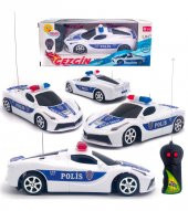 Duman Oyuncak  2 Fonksiyonlu Uzaktan Kumandalı Polis Arabası Pars Polis 17 CM 1/24 ölçek - 3