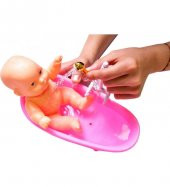 DZC KUZENLER AVM  Banyo Yapan Et Bebek Gerçek Su Devir Daimli Küvetli Bebek Fıskiyeli DEV KUTU - 3