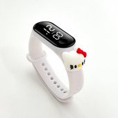DZC KUZENLER AVM Hello Kitty Figürlü Led Dokunmatik Ekranlı Su Geçirmez Dijital Çocuk Ve Genç Kol Saati (AKILLI DEĞİLLER) - 1