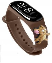 tom ve jerry Led Dokunmatik Ekranlı Dijital Çocuk Ve Genç Kol Saati kahve (AKILLI DEĞİLLER) - 1