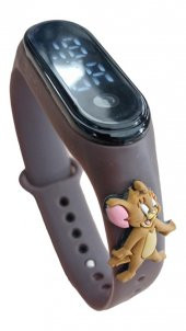 tom ve jerry Led Dokunmatik Ekranlı Dijital Çocuk Ve Genç Kol Saati kahve (AKILLI DEĞİLLER) - 4
