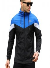 Nike N00529 Erkek Run Kapüşonlu Yağmurluk - Mavi - ST00529-Mavi-S - 1