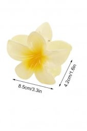 LOTUS MANDAL SAÇ TOKASI AKRİLİK PARLAK (SARI KREM) - 6
