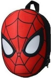 kreş & Anaokulu Çocuk Sırt okul Çantası örümcek kafa 3-6 Yaş 5d Kabartmalı 33CM kırmızı - 2