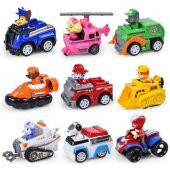 DZC KUZENLER AVM PAW PATROL 9 FİGÜRLÜ ARABALI PENÇE DEVRİYESİ GÖREV ARAÇALRI OYUNCAK SETİ - 1