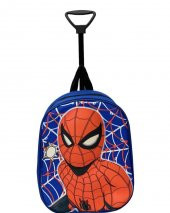 ÖRÜMCEK ADAM Anaokulu Kreş Çocuk Valiz Sırt Çantası Çekçekli SPİDERMAN TEKERLEKLİ - 1