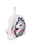DZC KUZENLER AVM Kız Çocuk Unicorn Işıklı Pullu Ponponlu Sırt Çantası thumbnail 11