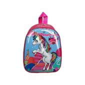 kreş & Anaokulu Çocuk Sırt Çantası pony at unıcorn Karakter 3-6 Yaş 5d Kabartmalı Okul Çantası 30CM - 1