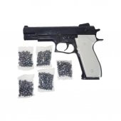 Boncuklu Tabanca Silah+ 5 Paket Boncuk 21 CM - 1