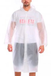 DZC KUZENLER AVM Kadın Erkek Yağmurluk Kapüşonlu Çıtçıtlı Eva Yağmurluk RÜZGARLIK BEYAZ - 5