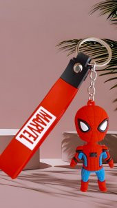 DZC KUZENLER AVM SPDERMAN ÖRÜMCEK Karikatür Anime Figür PVC Bebek Anahtarlık  ÇANTA Süsü - 1