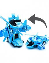 DZC KUZENLER AVM ÇARP DÖN OTOMATİK ROBOTA DÖNÜŞEN UÇAK SESLİ HELİKOPTER OYUNCAK 20CM - 1