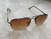 Siyah Unisex  Yarım Çerçeveli Metal  Güneş Gözlüğü - 2