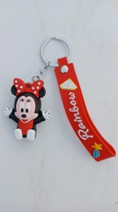 DZC KUZENLER AVM mıkı Karikatür Anime Figür PVC Bebek Anahtarlık Çanta Anahtarlık Süsü - 1