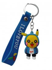 DZC KUZENLER AVM PİKACHU Karikatür Anime Figür PVC Bebek Anahtarlık Çanta Anahtarlık Süsü - 2