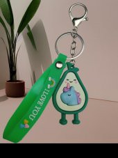 DZC KUZENLER AVM AVAKADO UNİCORN Karikatür Anime Figür PVC Bebek Anahtarlık Çanta Anahtarlık Süsü - 1