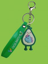 DZC KUZENLER AVM AVAKADO UNİCORN Karikatür Anime Figür PVC Bebek Anahtarlık Çanta Anahtarlık Süsü - 3