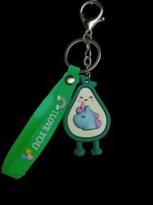 DZC KUZENLER AVM AVAKADO UNİCORN Karikatür Anime Figür PVC Bebek Anahtarlık Çanta Anahtarlık Süsü - 4