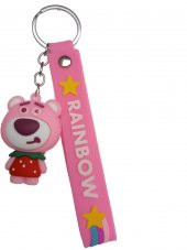 DZC KUZENLER AVM AYICIK ÇİLEK Karikatür Anime Figür PVC Bebek Anahtarlık Çanta Anahtarlık Süsü - 1