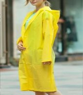 DZC KUZENLER AVM KadıN erkek Yağmurluk Kapüşonlu Çıtçıtlı Eva Yağmurluk RÜZGARLIK sarı - 1