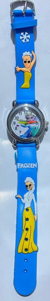 DZC KUZENLER AVM FROZEN ÇOCUK KOL SAATİ KABARTMALI FİGÜRLÜ SAAT - 1