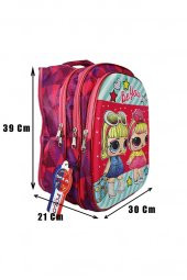 DZC KUZENLER AVM LOL ÇANTA KABARTMALI 3 GÖZLÜ BESLENMELİ OKUL ÇANTASI thumbnail 1