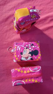 DZC KUZENLER AVM MİKİ MAUSE MICKEY BOZUK PARA CÜZDANI 3 LÜ SET KIZ ÇOCUK - 3