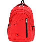DZC KUZRNLER AVM KIRMIZI OKUL SIRT ÇANTASI DAYANIKLI ÇOK GÖZLÜ GÜNLÜK SPOR UNISEX - 1