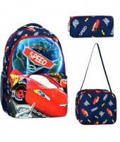 DZC KUZENLER AVM İLK OKUL CARS ARABALI ÇOCUK SIRT SIRT ÇANTASI 3LÜ TAKIM SET DAYANIKLI SU GEÇİRMEZ thumbnail 1