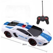 DZC KUZENLER AVM TOYSAN UZAKTAN KUMANDALI POLİS ARABASI FULL FONKSİYON ŞARJLI 25 CM 1:16 ÖLÇEK LAMBORGHİNİ BÜYÜK OYUNCAK - 1
