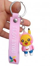 DZC KUZENLER AVM PİKACHU Karikatür Anime Figür PVC Bebek Anahtarlık Çanta Anahtarlık Süsü - 1