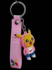 DZC KUZENLER AVM PİKACHU Karikatür Anime Figür PVC Bebek Anahtarlık Çanta Anahtarlık Süsü - 2