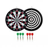 DZC KUZENLER AVM İĞNELİ ÇİFT TARAFLI DART TAHTASI BÜUÜK BOY 37 CM 6 OK SPOR AKTİVİTE OYUNCAK - 2