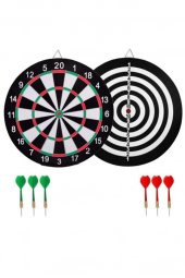 DZC KUZENLER AVM İĞNELİ Dart Tahtası DEV BÜYÜK BOY Çift Taraflı 45 Cm 6 Ok SPOR AKTİVİTE OYUNCAK - 1