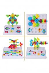 DZC KUZENLER AVM 3d Eğitici Matkap Hayvanlar Ve Geometrik Şekiller Seti 340 Parça - 5