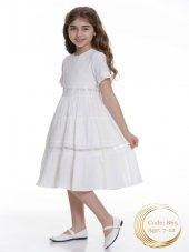 Gülücük Kids Kız Çocuk Bürümcük Elbise 865 - Krem - 8 YAŞ - 1