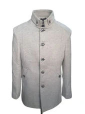 Witwork Erkek Kaşe Kaban - 5001 - Açık Gri - 56 - 1