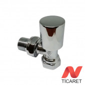 KAS 1/2" Krom Köşe Radyatör/Havlupan  Vanası - 1