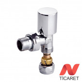 KAS 1/2" Krom Köşe Radyatör/Havlupan Vana 16X2 Px-B - 1
