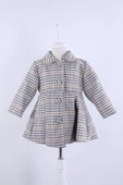 Babyhola Kız Bebek Çocuk Astarlı Ekose Kaban Kışlık 13466 - 2