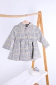 Babyhola Kız Bebek Çocuk Astarlı Ekose Kaban Kışlık 13466 - 8
