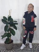 ERKEK ÇOCUK MİCKEY TAZMANYA KAPŞONLU 3 İPLİK EŞOFMAN TAKIMI thumbnail 6