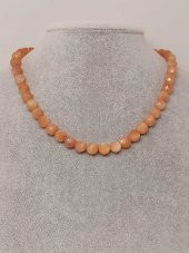 Güneş Taşı Faset Kesim Kolye 8mm (Sabit Klipsli) (42530) - 3