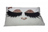 Kirpikli Yastık Elyaf Dolgulu 35x50 Bakır - 2