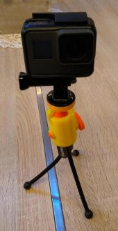 Gopro Veya Küçük Kamera İçin Tripod Top Kafası Plastik Aparat - 7